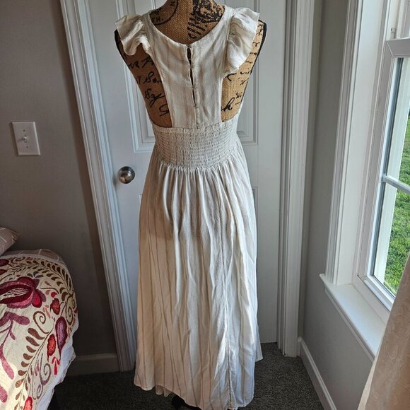 Free People Chambray Butterflies Midi Dress Size XS - Picture 15 of 15
